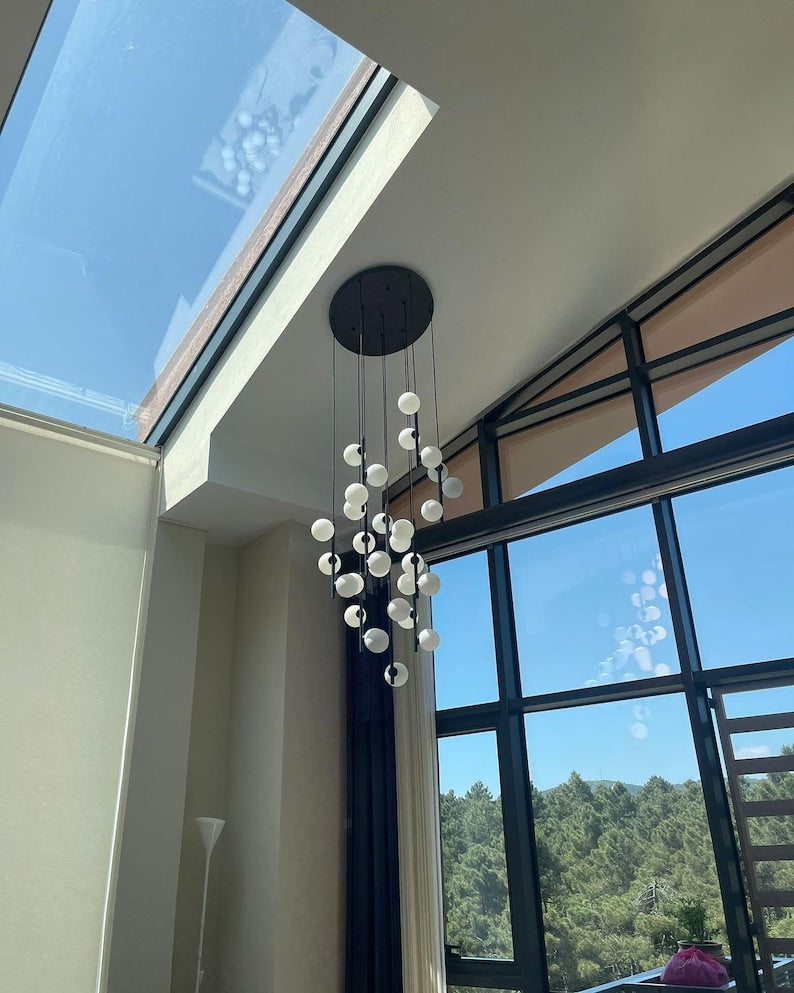 Trio Pendant Light, Modern Multi Light Cluster Chandelier ,Art Deco Light ,Mid Century Modern,Light Brass Pendant Lamp-lamps