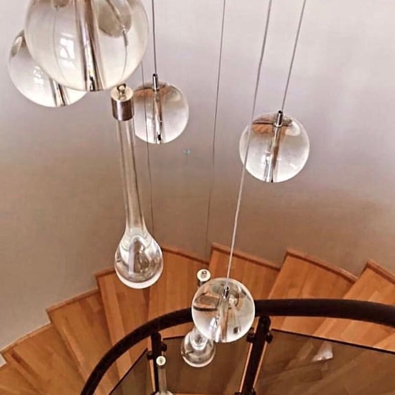 Bocca V2 Modern Glass Globe Pendant Chandelier – Multi Light Cluster Ceiling Fixture