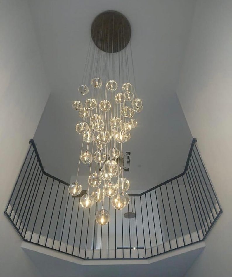 Bocca V2 Modern Glass Globe Pendant Chandelier – Multi Light Cluster Ceiling Fixture