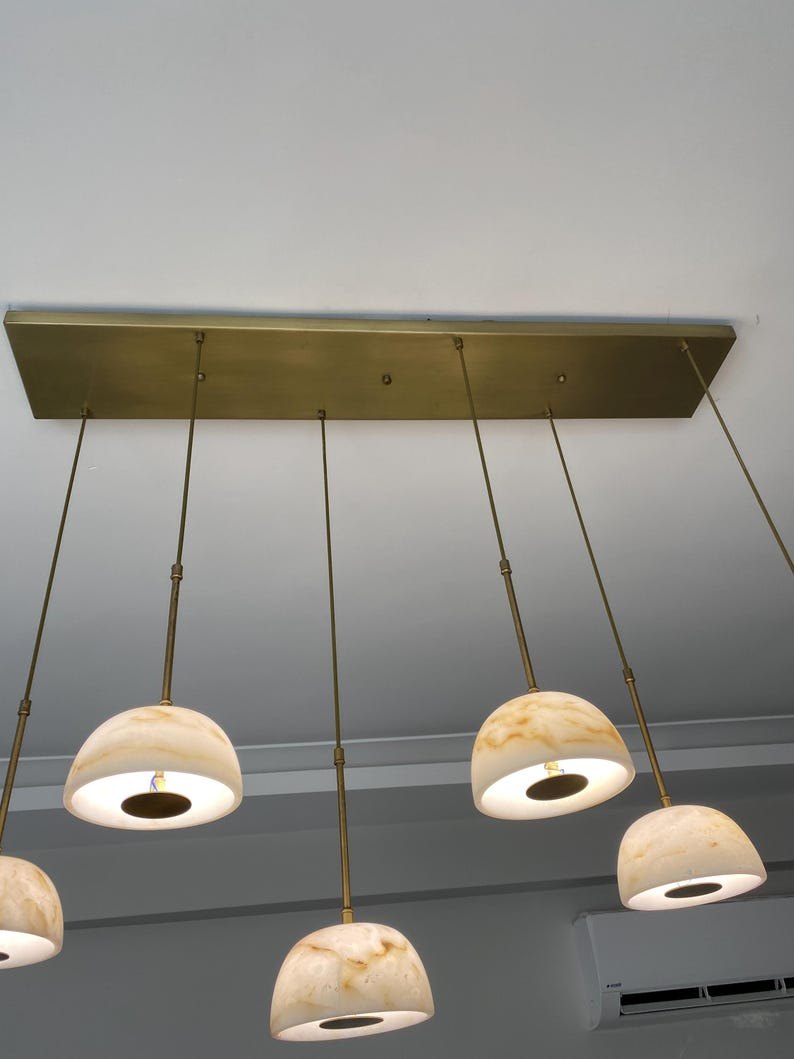 Handcrafted Marble Pendant Light - Nature-Inspired Design light, Brass Pendant lamp, Marble Chandelier, Modern Pendant Light,Art deco lamp