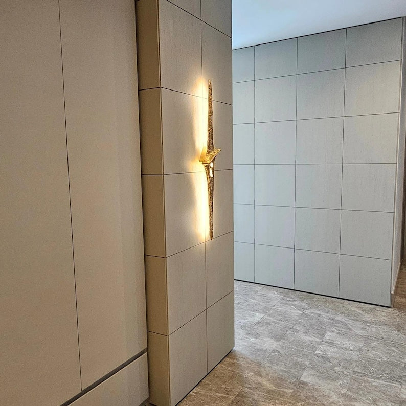 Handmade Brass Spear Wall Sconce: Art Deco Wall & Ceiling Light