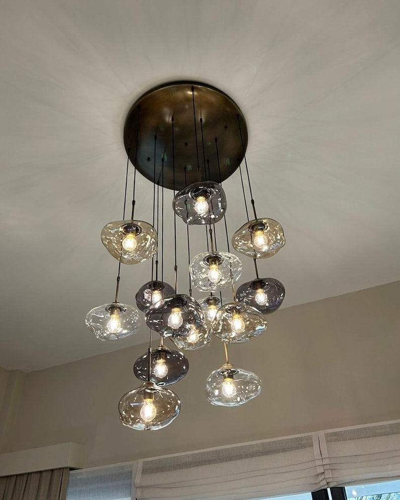Cloudy Pendant Light-Modern Pendant Lighting- Blown Glass lamps ,Glass Pendant Chandelier