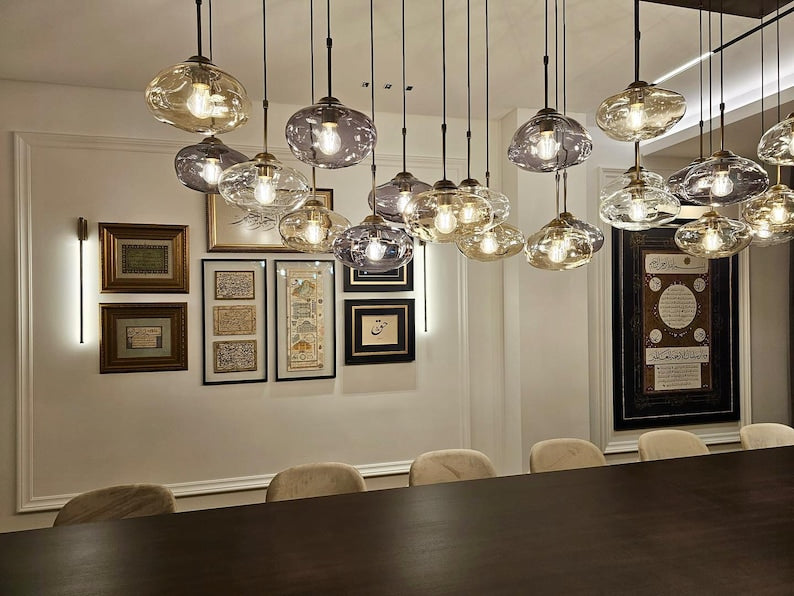 Irregular Glass Pendant Light-Modern Pendant Lighting- Blown Glass lamps ,Glass Pendant Chandelier