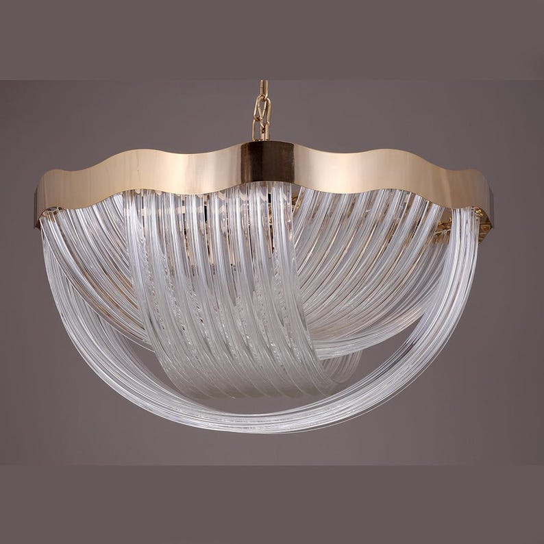 Murano Art Deco Lighting -Staircase, Dining Light, Crystal Foyer Chandelier