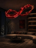 Custom Flying Carpet Chandelier | Handmade Glass Ribbon Light Sculpture Pendant Lamp