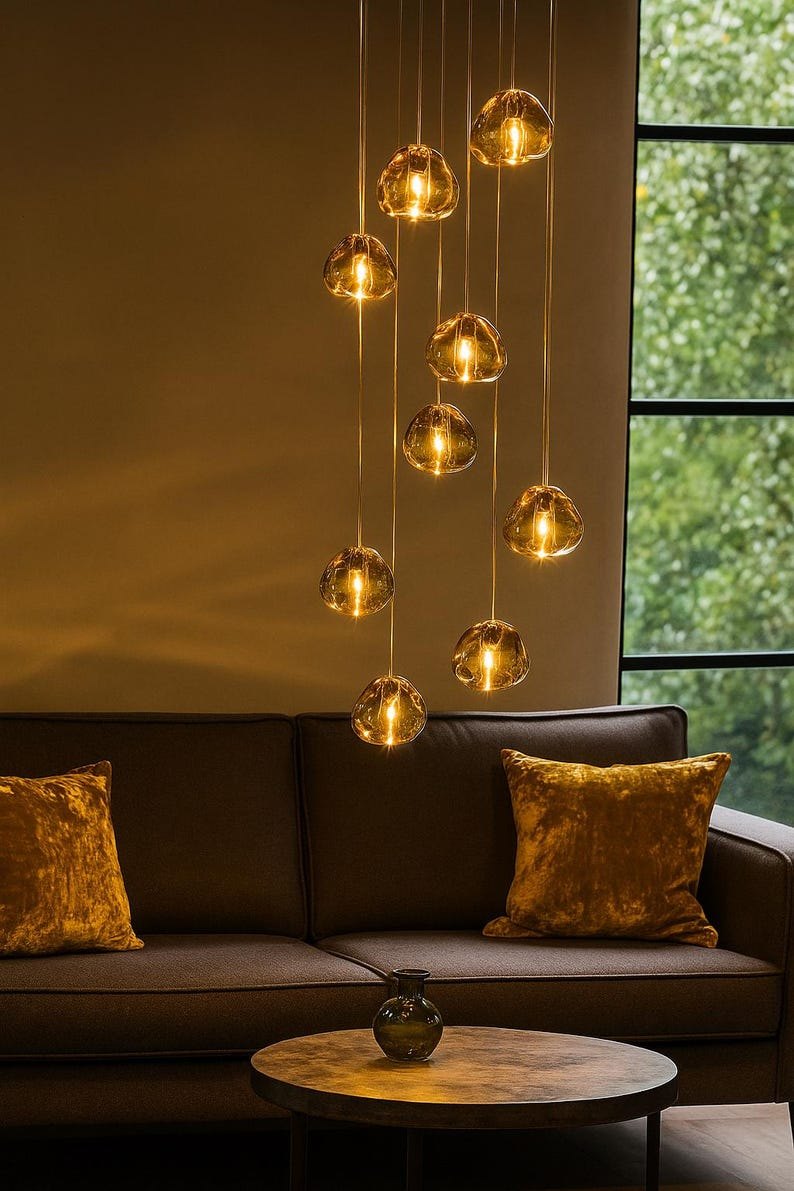 Personalized order for ARVID – 9x Honey Bocca V3 Glass Pendant Chandelier